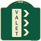 Signmission Designer Series Valet Right Arrow, Green & Tan Heavy-Gauge Aluminum Sign, 18" x 18", G-1818-22742 A-DES-G-1818-22742 - alternate 1